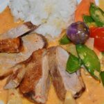 Mittagessen Poulet Curry